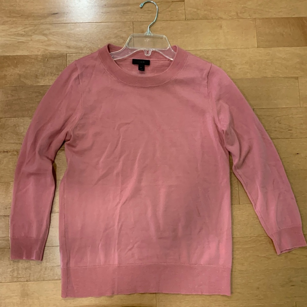Jcrew Tippi sweater. Wool. Crewneck. Light pink/mauve.
